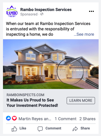 Rambo Inspection Services RAMBO When our team at Rambo Inspection Services is entrusted with the responsibility of inspecting a home