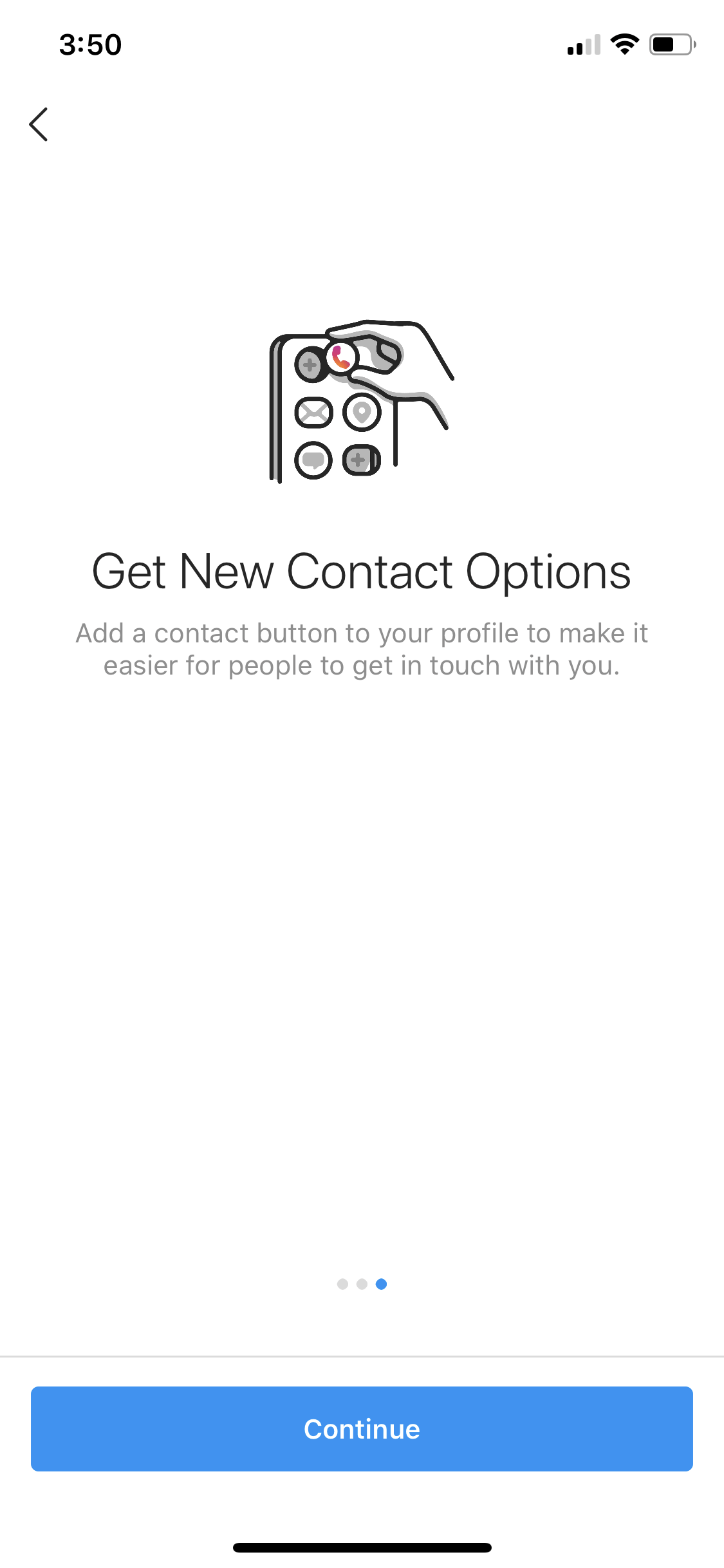 Get New Contact Options